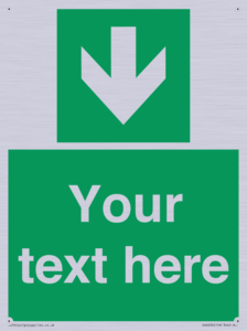 Safe condition Custom arrow down sign